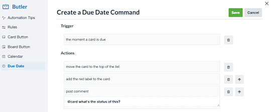 An image showing how to schedule Automation by creating a Due Date Command