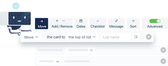 An illustration showing how to set up Automation on a Trello card